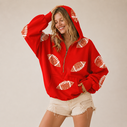 Game Day Sequins Hoodie