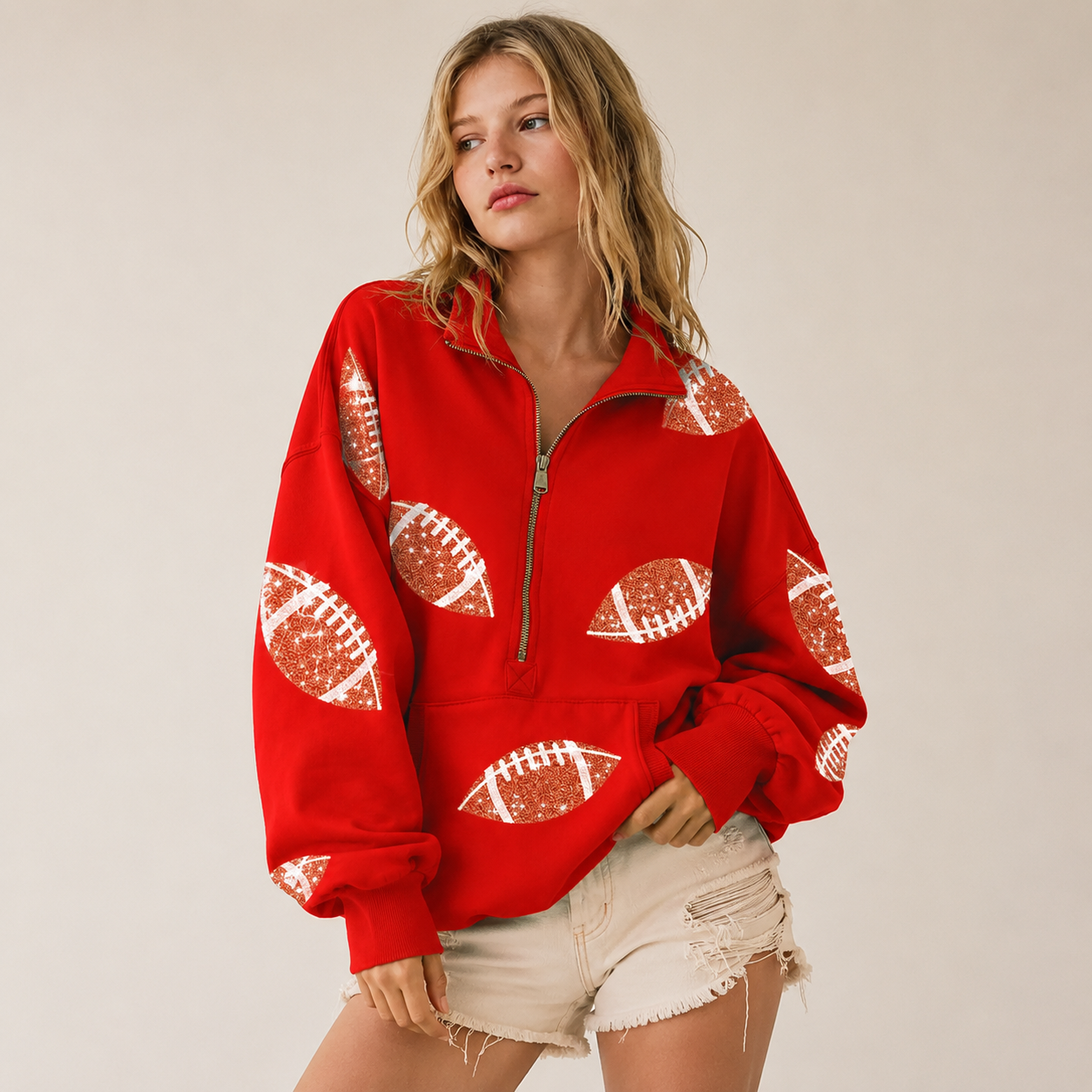 Game Day Sequins Hoodie